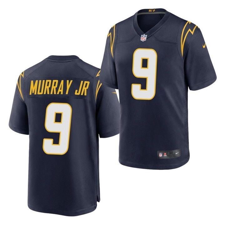 Men Los Angeles Chargers 9 Kenneth Murray Jr Nike Navy Game NFL Jersey
